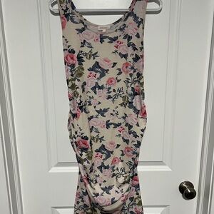 Floral Print Sleeveless Midi Dress